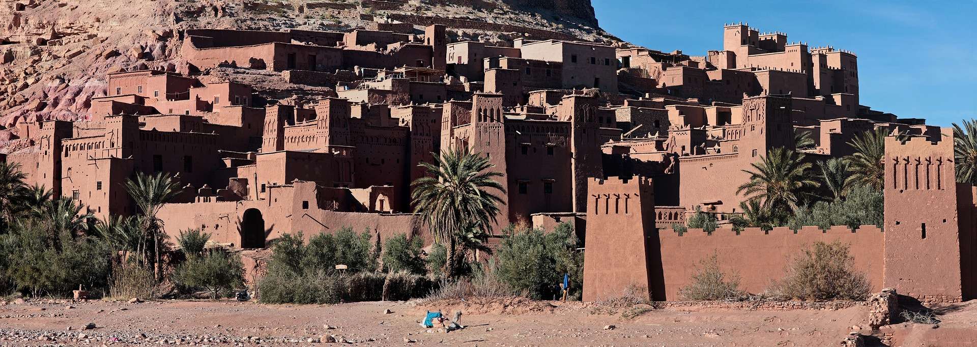 Ait Benhadou castle in Morocco representing the buildings of Moroccan Amazigh tribes