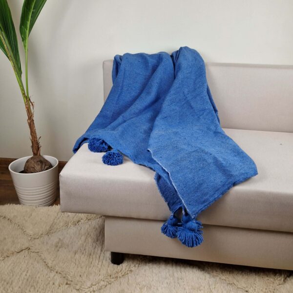 Handmade Berber Pom Poms Blanket