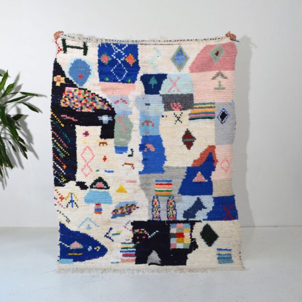 Handmade Colorful Boucharouite Rug