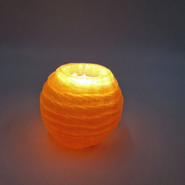 Red Selenite Tealight Holder