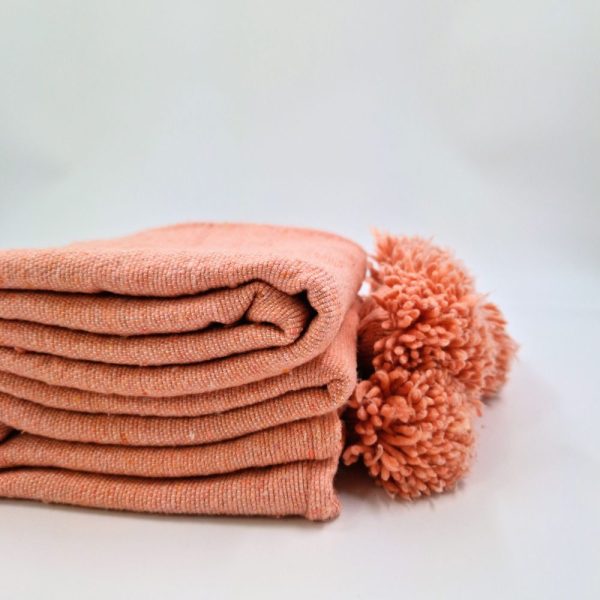 Coral Pink Small Blanket