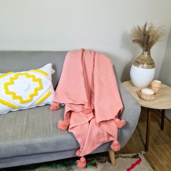 Coral Pink Small Blanket