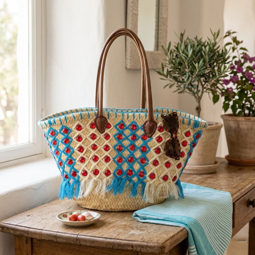 Handmade Moroccan Basket Bag