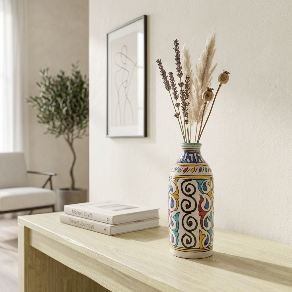 Handmade Moroccan Colorful Vase